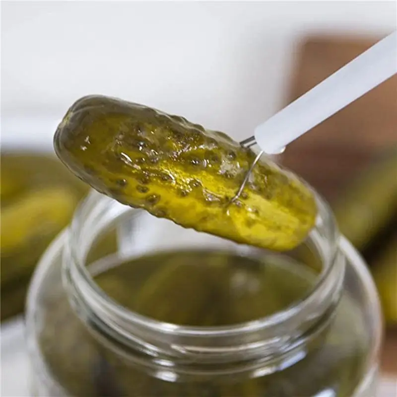 Фото ABWZ-Deluxe Pickle Pincher, набор из 4 предметов, приспособление для извлечения огурцов из нержавеющей стали и пластика - приспособление для извлечения оливок и перца №4