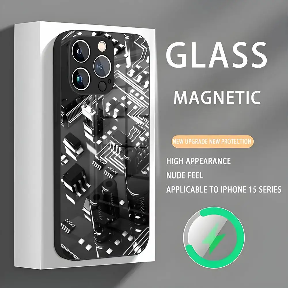 Материнская плата компьютера Dentro Placa Mae Чехол для телефона Iphone 16 Pro Max 15 14 13 12 11 X XR XS