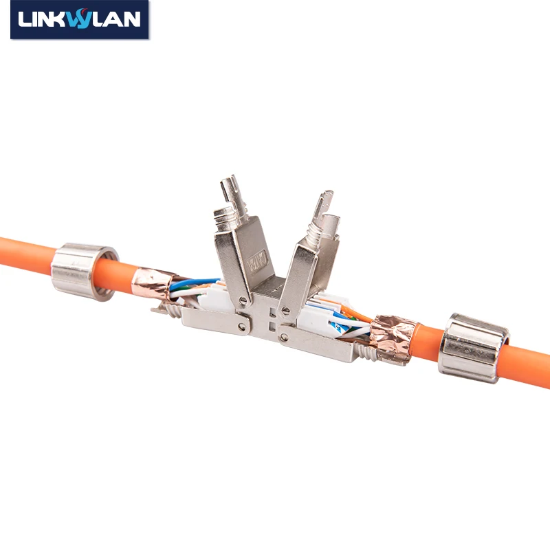 Linkwylan Cat6A Cat7 кабель удлинитель Соединительный адаптер ящик RJ45 Lan Разъем полностью