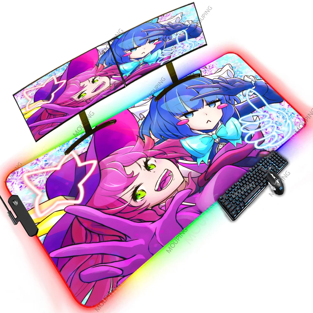 

Yugioh Evil Twin Yugioh Kawaii Backlit Rgb Led Anime Desk Pad Computer Accessory 1200x600 XXXXL Oversize Mouse Pad PC Rubber Mat