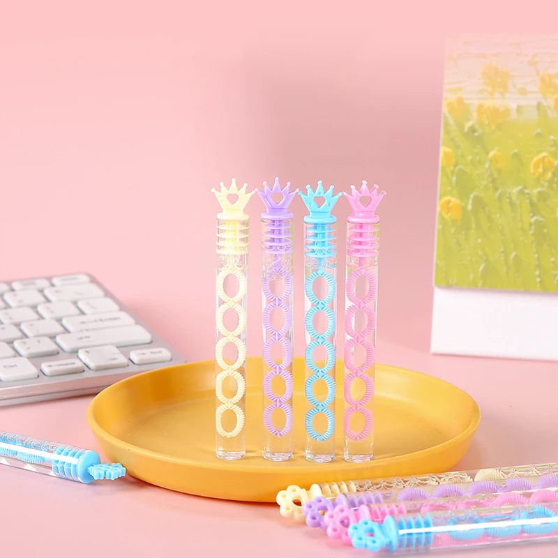 

Colorful Bubble Tube Toy Cute Heart Bow Shape Bubble Machine Kids Birthday Party Favors Treats School Goodie Filler Tool