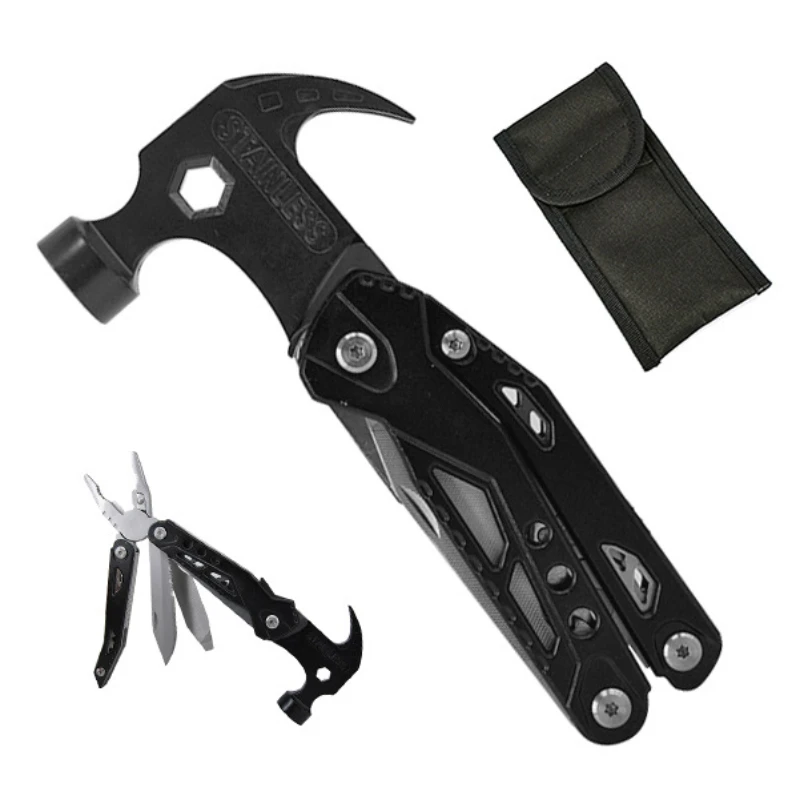 Screwdrivers Pliers Camping Accessories Claw Hammer Hatchet with Knife Multitool Survival Gear and Equipment Hammer Saw