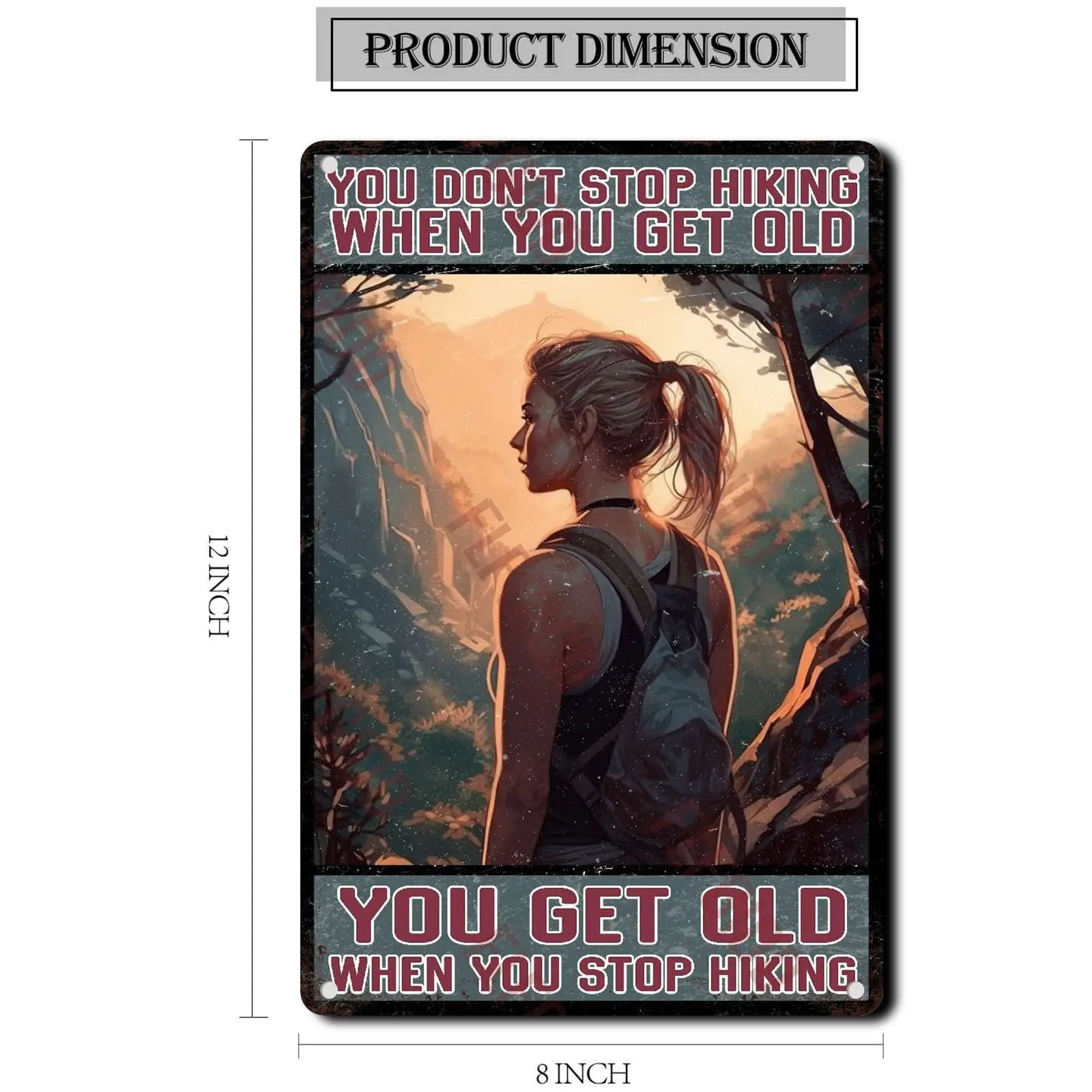 FLFGIDD металлический жестяной знак вы не прекратите походы когда получите Старый