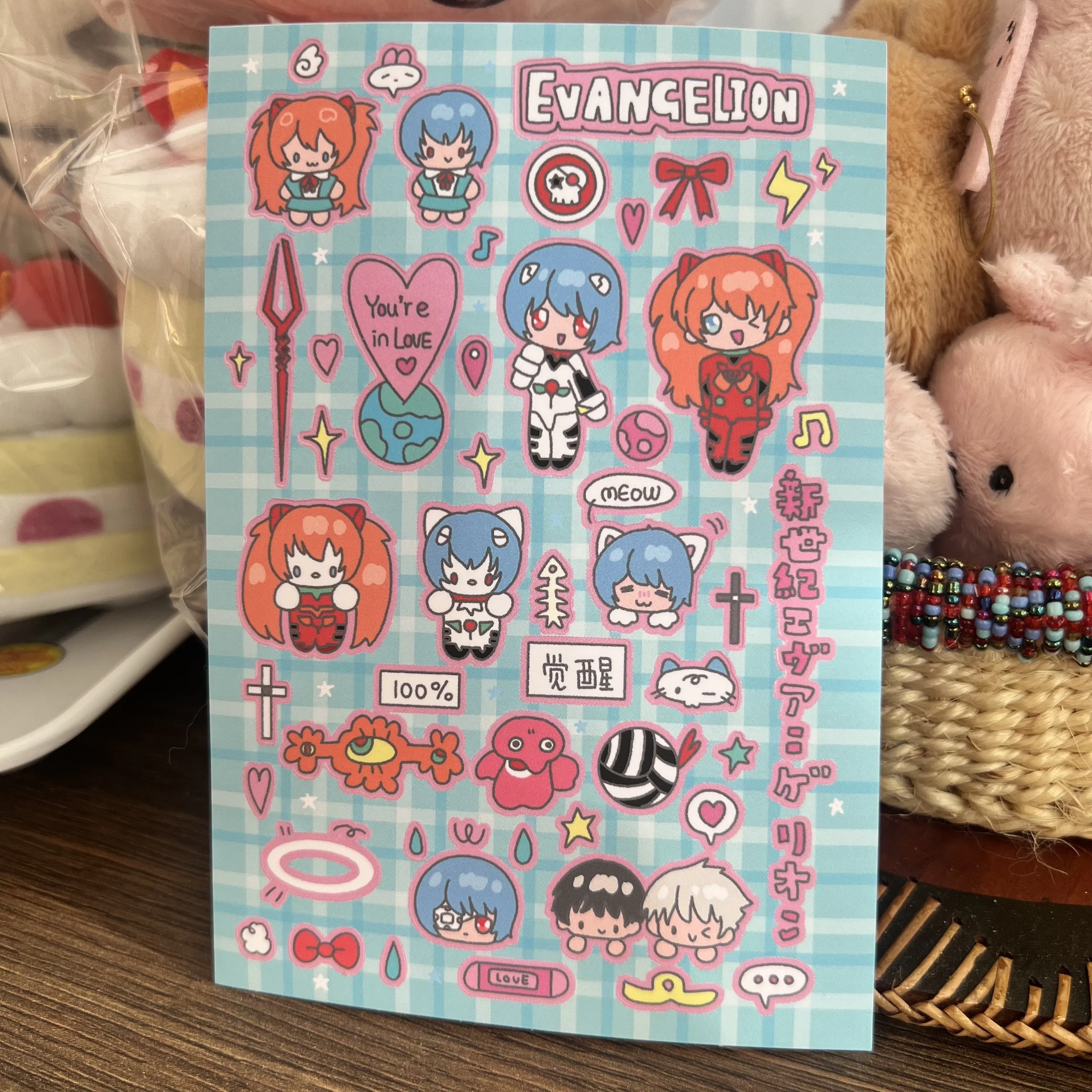 

Аянами Рей наклейка 10 шт