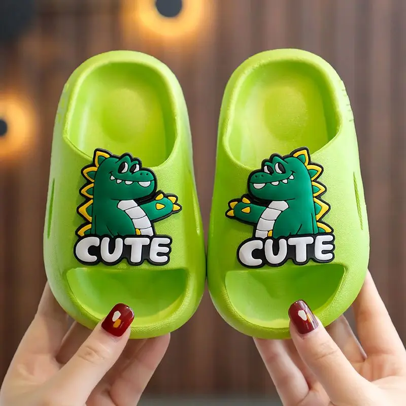 Kawaii Babi Dinasour Slippers Kids Cartoon Animal Home Slides Sandals Flipflops Non-slip Children's Rabbit Dinasour shoes