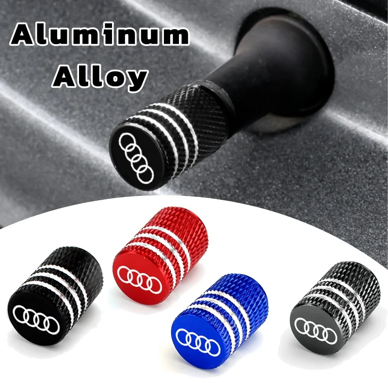 Фото Колпачки на ниппель колесных дисков для Audi Sline S3 S4 S5 S2 S1 RS4 RS5 Q3 Q5 Q7 TT A4 A6L A8 A1 A5 A9, 4 шт. №1