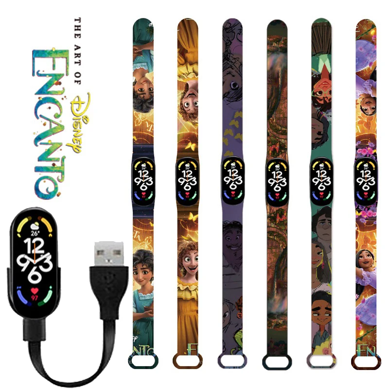 

Disney Charm Pixar Bluetooth Smart Watch M7 Bracelet Sports Electronic Heart Rate Blood Pressure Blood Oxygen Monitoring Watch