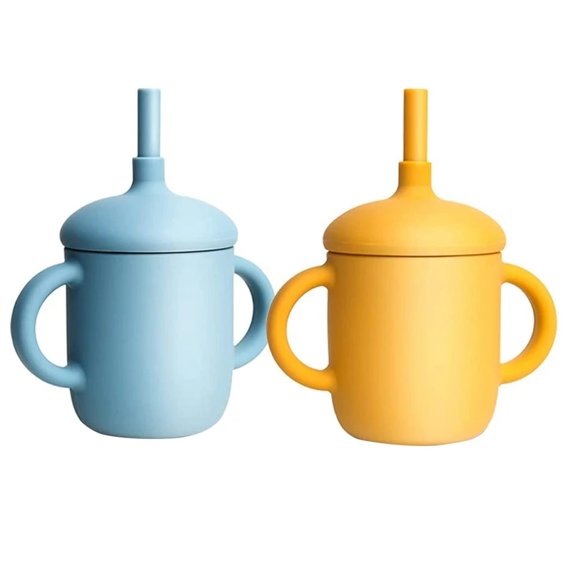 

Toddler Cup Silicone Training Cup Sippy Cup With Proof And Non-Slip Handles BPA-Free For Babies Toddlers And Infants