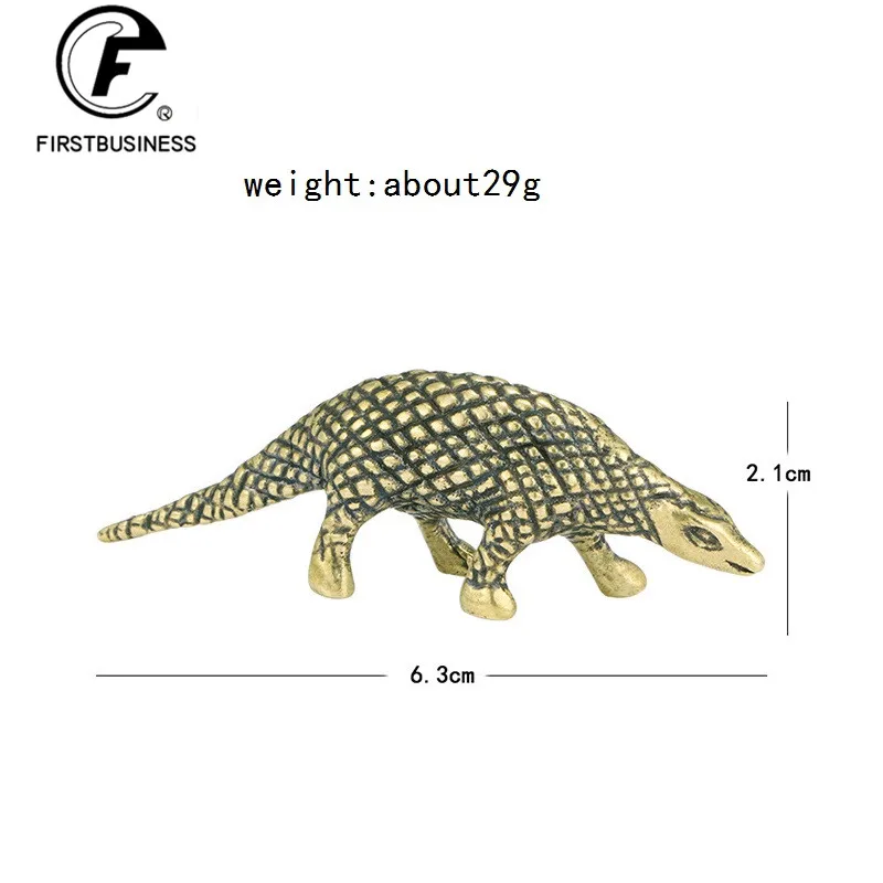 

Статуэтка панголина из твердой латуни, миниатюрные настольные украшения, чайная искусственная Ретро Статуэтка маленького животного, детская игрушка, подарки, Декор для дома