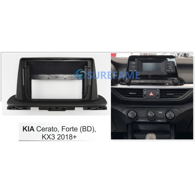 9-дюймовая Автомобильная фасция с радио-панелью для KIA Cerato Forte (BD) KX3 2018 + набор