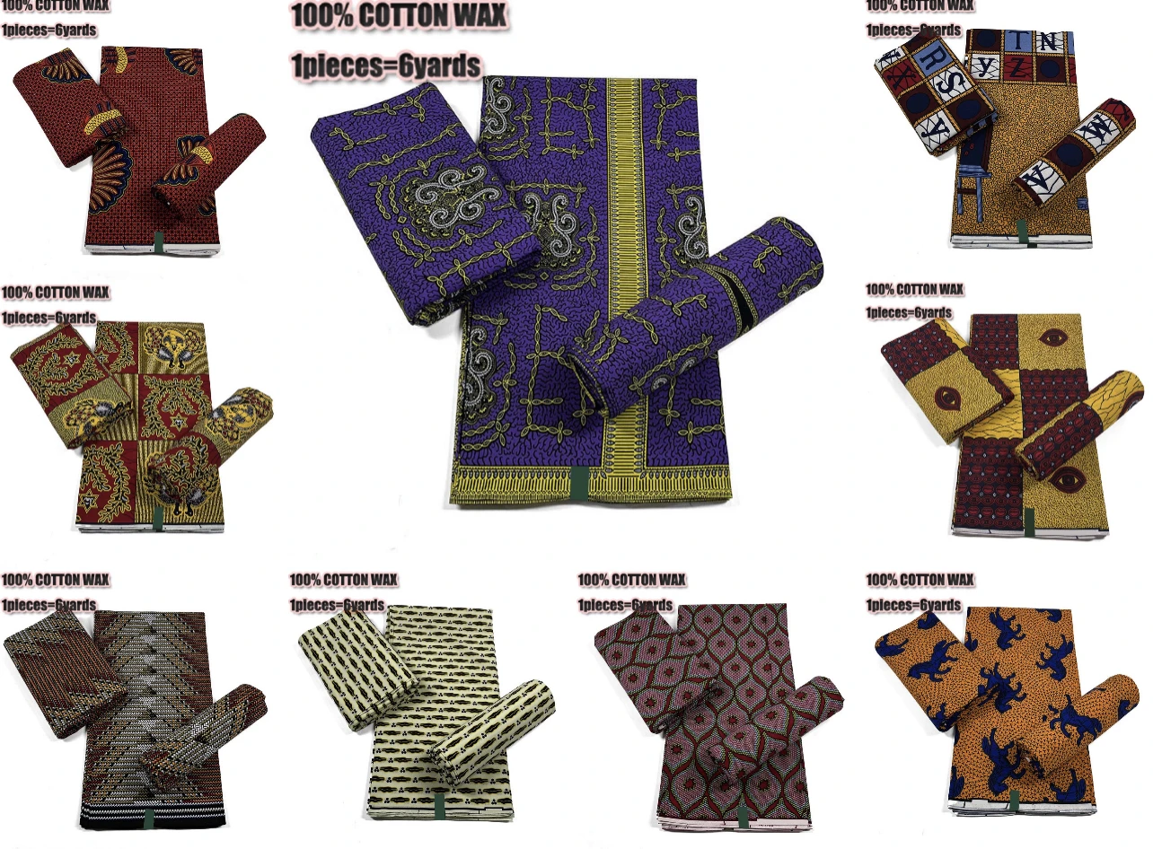 

African Wax Polyester Wax Fabric 2022 Cheapest Wholesale High Quality Ankara Veritablewax African Wax Print Fabric