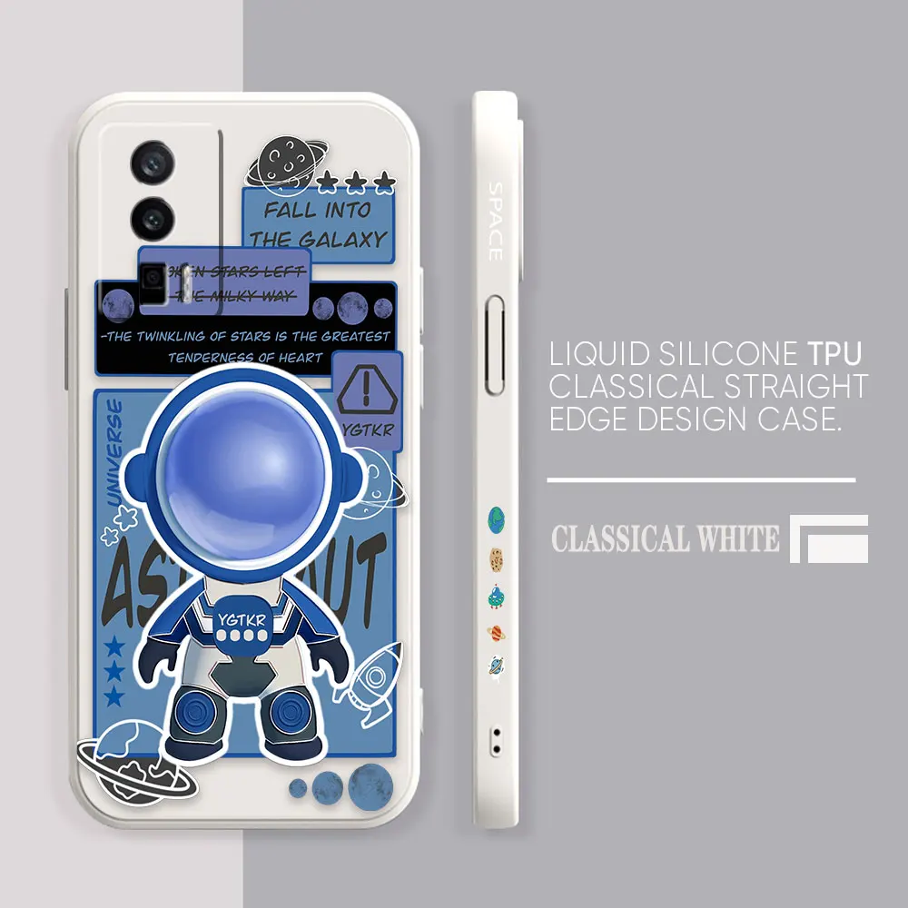 Case For Redmi K60E K60 K50 K40S K40 K30 K20 12C 10C 9A 9 8 10X 10A Pro 4G 5G Gaming Case Shell Astronaut FALL INTO THE GALAXY