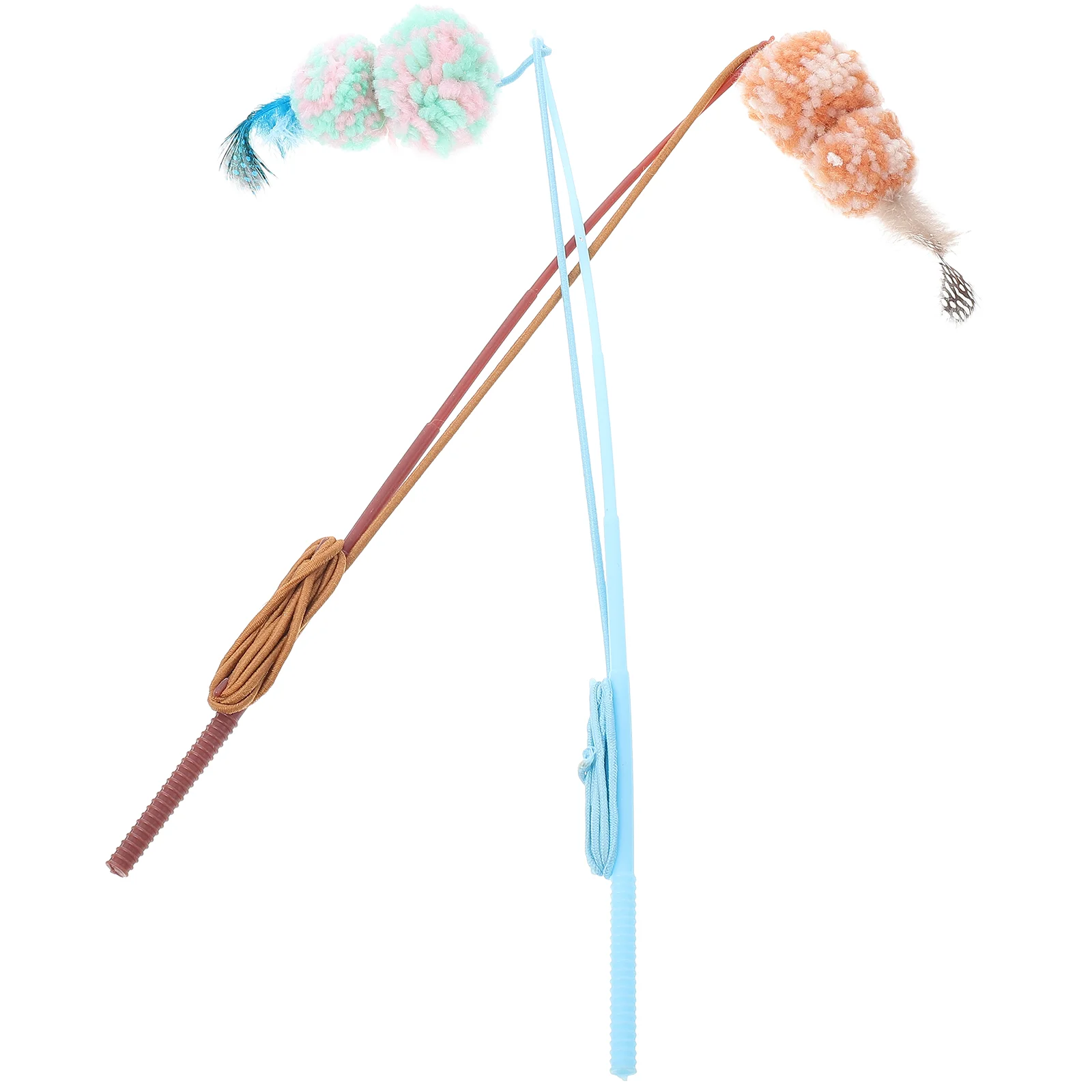 

Cat Toys Kitten Toy Stick Teaser Teasing Wand Interactive Plush Lovely Wiggling Pet Catcher Charmer Wands Exerciser Plaything