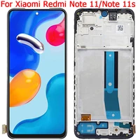 original xiaomi redmi note 11 note11s display lcd with frame 6 43 redmi note 11 2201117tg note 11s 2201117sg