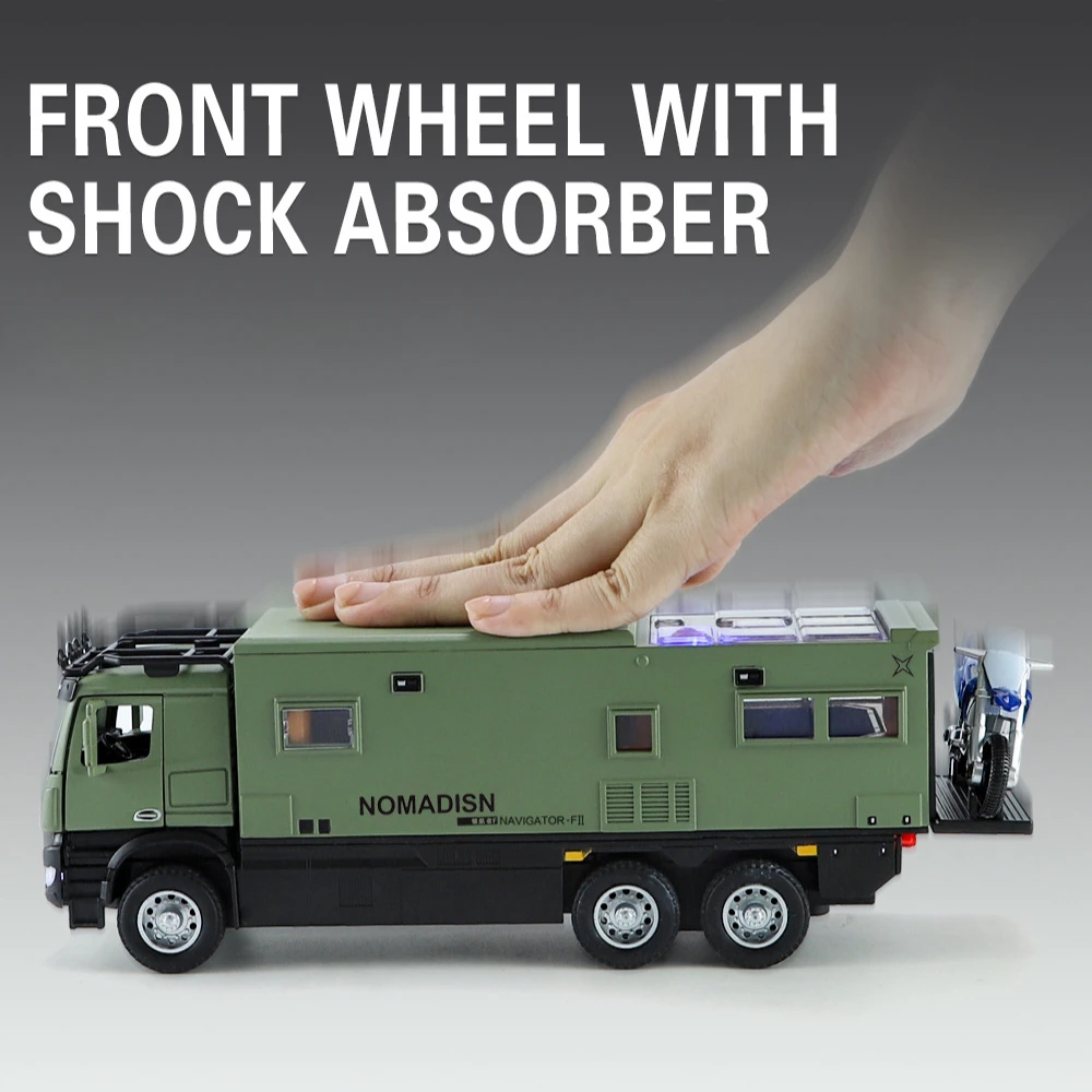 1:24 Mercedes-Benz NOMADISM RV Игрушечный автомобиль Mdoel из сплава литой под давлением звук