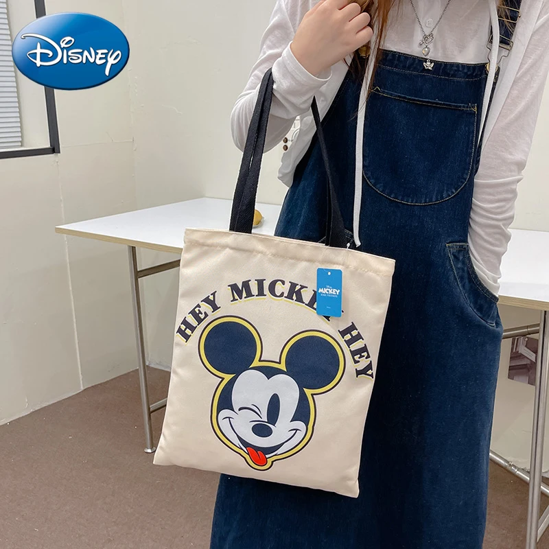 

Новая Корейская версия Disney 2023, Холщовая Сумка Микки, Повседневная Женская универсальная сумка через плечо