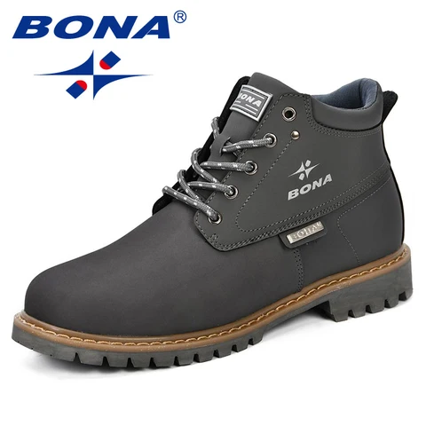 Ботинки BONA мужские туристические, зимняя обувь для ходьбы и скалолазания, модные большие размеры, 2024