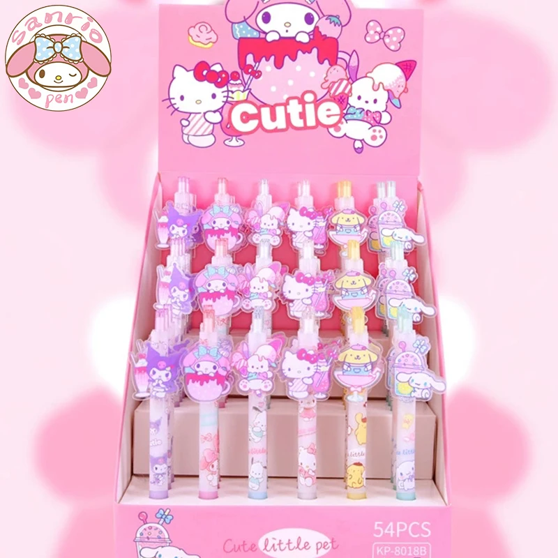 

Sanrio 27/54pcs Gel Pen Kawaii Hello Kitty Melody Pochacco Students Stationery Pens 0.5 Black School Write Office Signature Pens