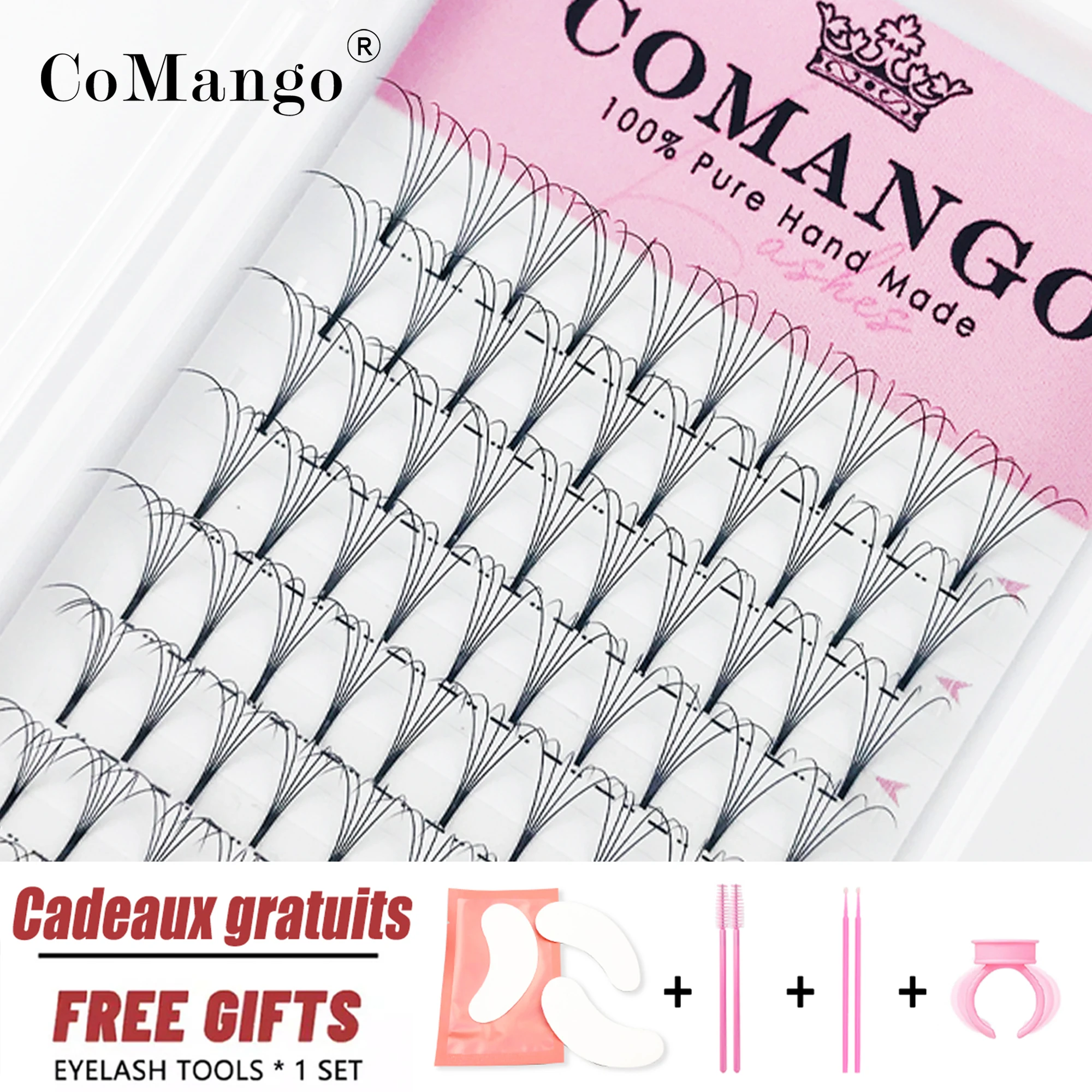 

Готовые объемные ресницы CoMango, вееры для наращивания ресниц, норковые ресницы для красоты глаз