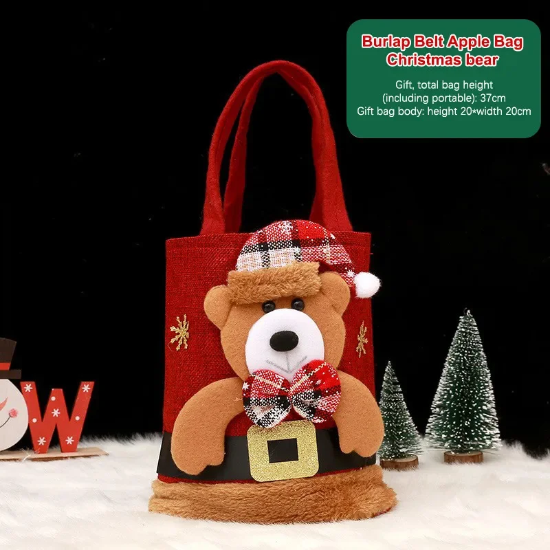 Ручная Сумка Для Яблок В Форме Санта-Клауса Рождественское Декоративное