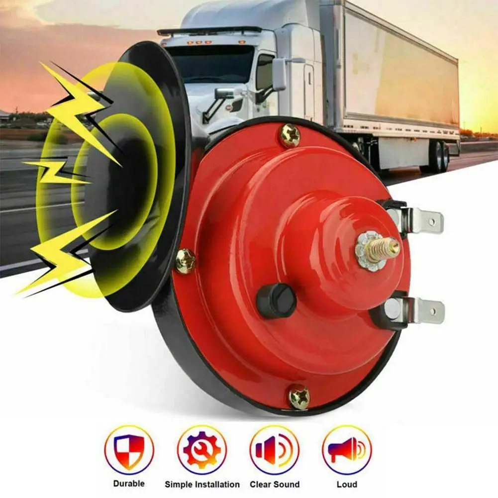 

Универсальный громкий автомобильный гудок 12 В, Электрический гудок со спиралью, очень громкий водонепроницаемый гудок, сирена для мотоцикл...