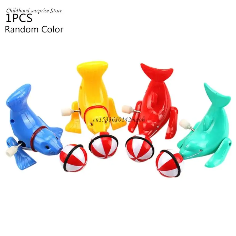 

Детские игрушки в форме дельфина с героями мультфильмов, заводная детская пляжная игрушка, вращающийся шар с заводным Прямая