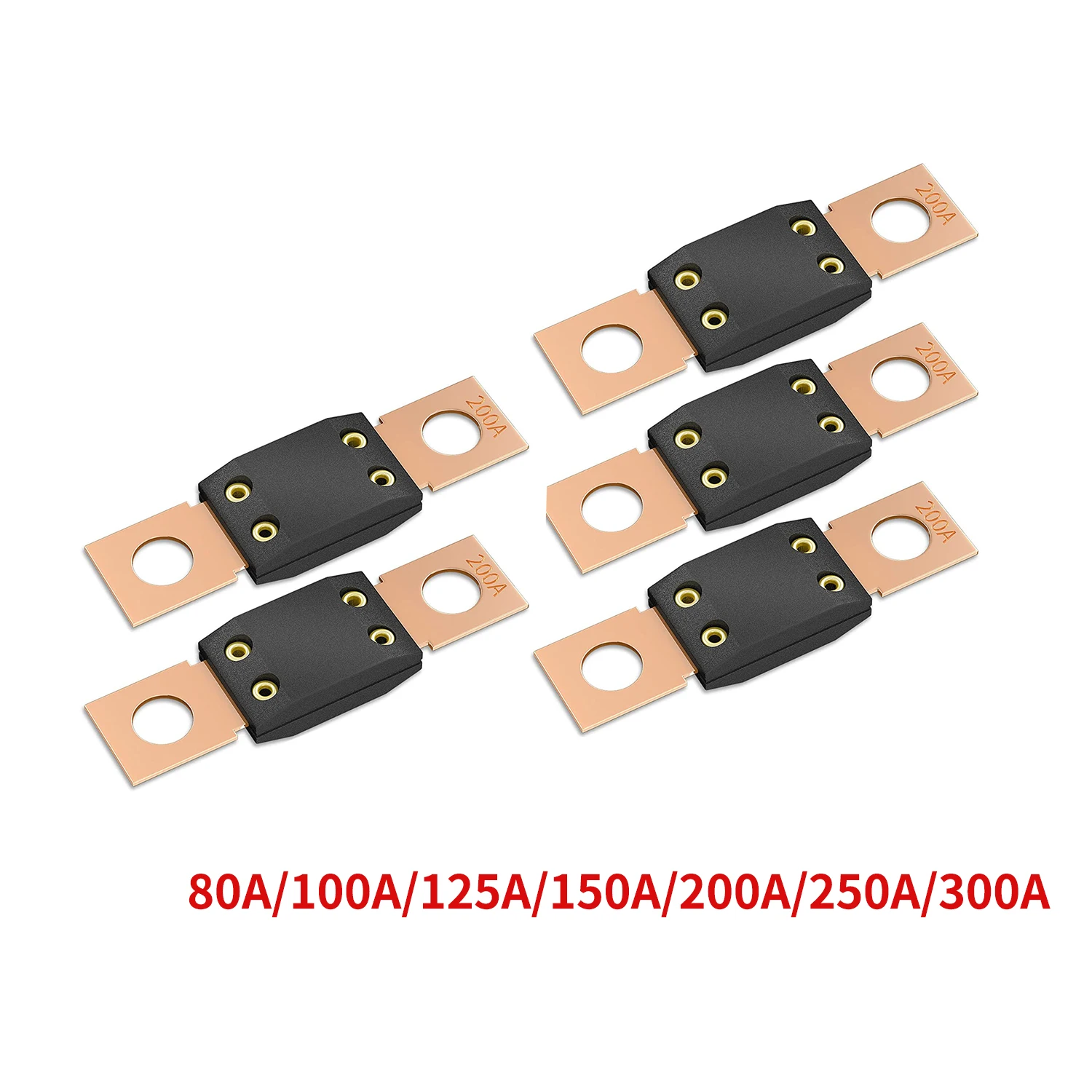 5 шт., Автомобильные предохранители, 80 А, 100 А, 125 А, 150 А, 200 А, 250 А, 300 А