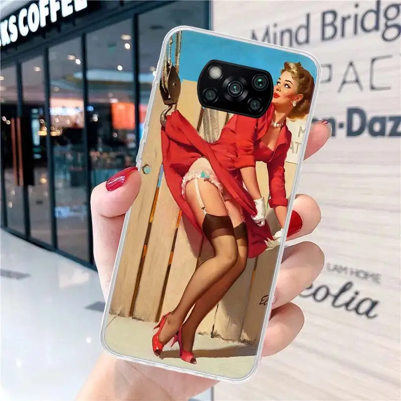Сексуальный женский Мягкий чехол для телефона девушек Xiaomi Poco X6 X5 X4 Gt X3 Nfc F6 F5 Pro M5s M5