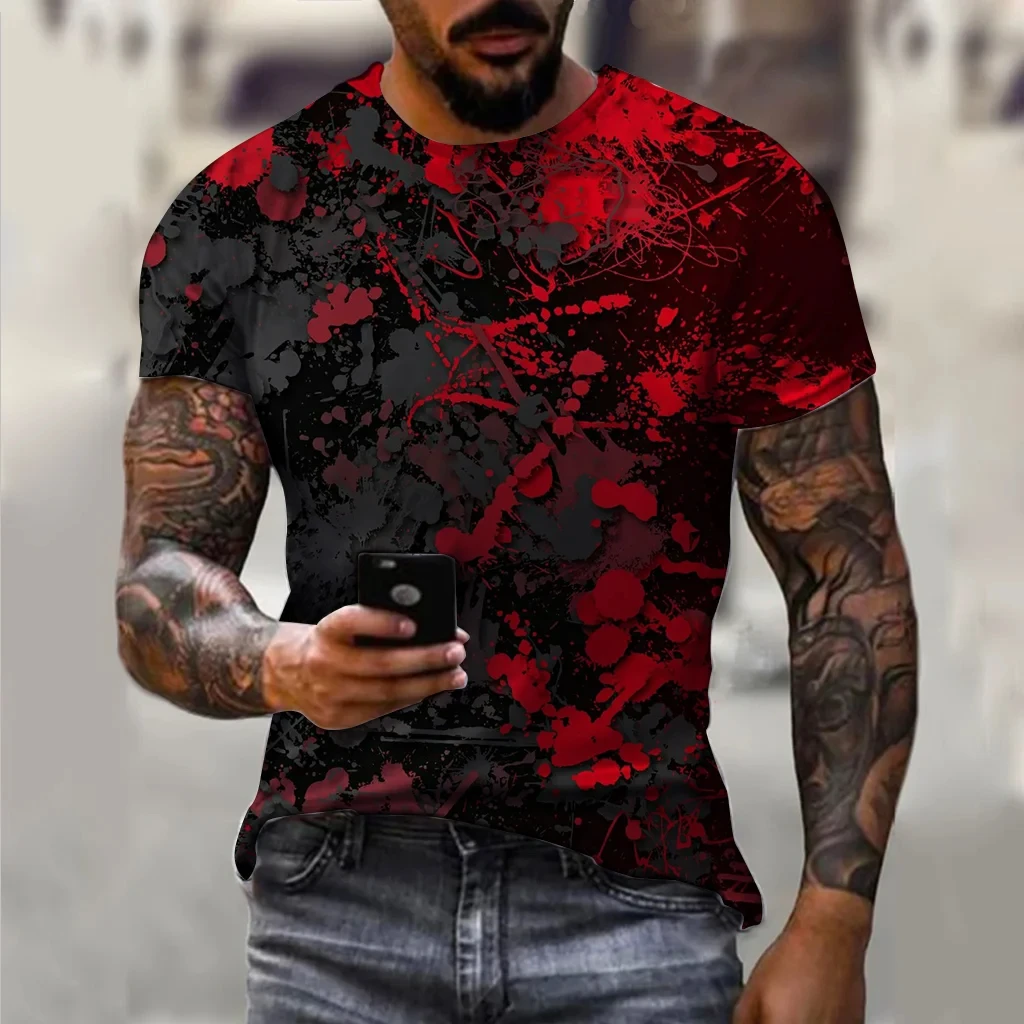 

Мужская футболка с коротким рукавом и круглым вырезом, в полоску