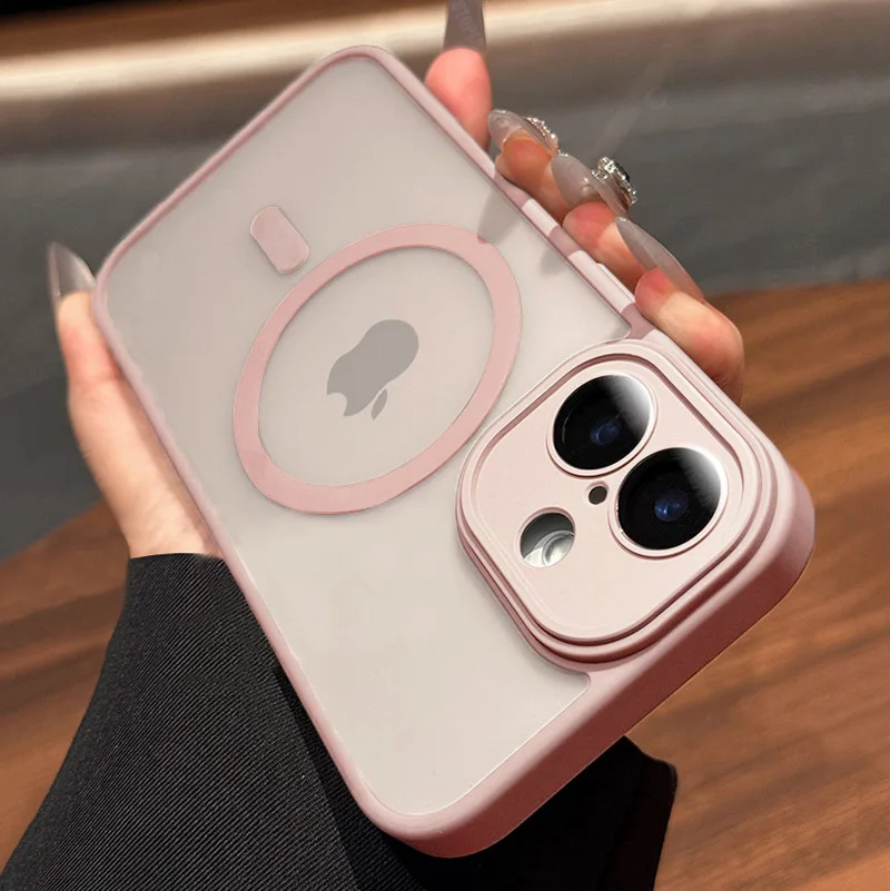 Роскошный Матовый чехол Magsafe для телефона IPhone 16 15 14 13 12 11 Pro Max Plus Защитная пленка