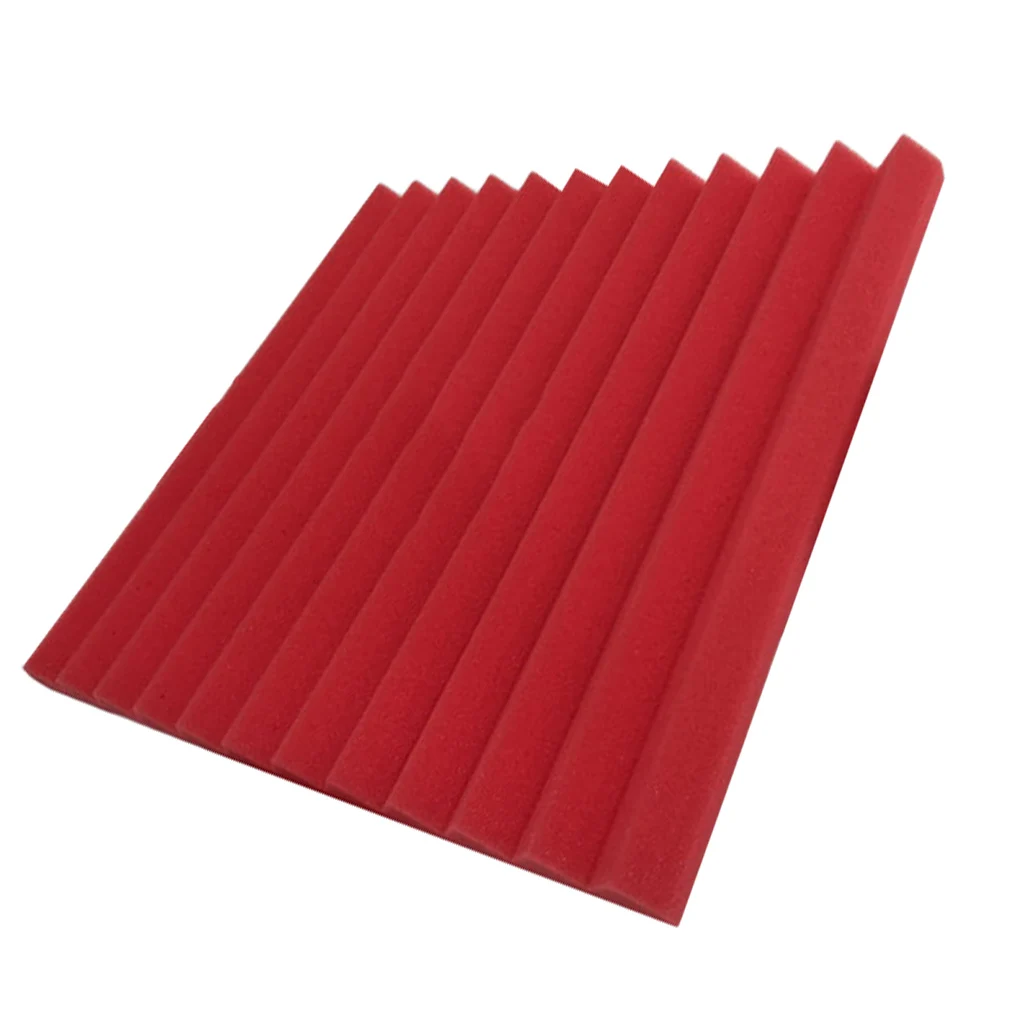 

6pcs Acoustic Wall Panels Sound Proofing Insulation Foam Pads Flame-retardant Studio Record Sponge Tiles
