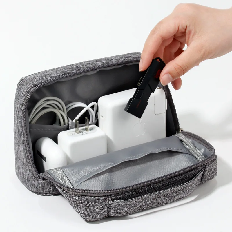 

Portable Digital USB Cable Bag Travel Electric Gadget Charger Wires Cosmetic Zipper Storage Pouch Kit Case Electric Accessories