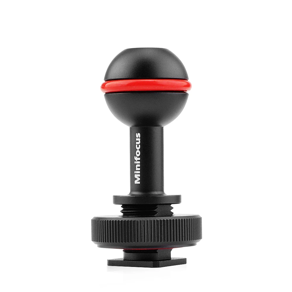 1&quot Ball Head Mount Hot Cold Shoe Base Adapter Connector for Underwater Diving Camera Waterproof Housings Case Video/Flash/Strobe - купить