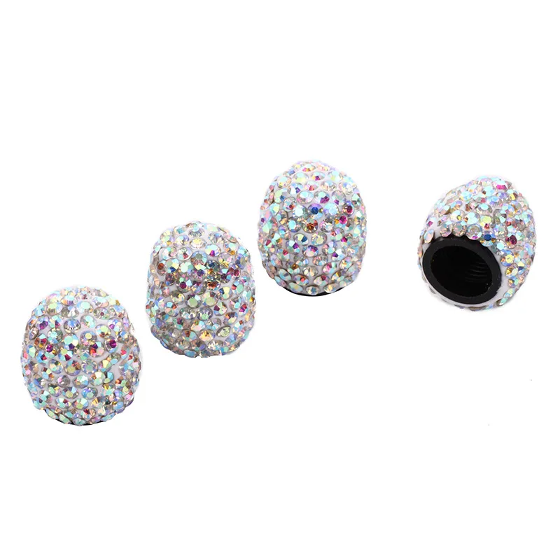 

4 шт. алмазные колпачки для автомобильных шин, блестящие пыленепроницаемые колпачки для клапанов колес, блестящие хрустальные колпачки для клапанов автомобиля, аксессуары для стайлинга автомобилей