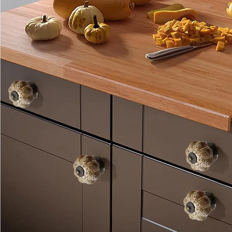 Ручка для выдвижных ящиков керамическая простой пасторальный с одним отверстием