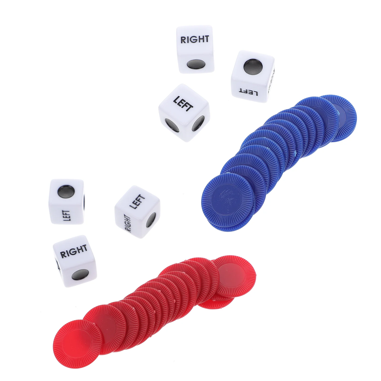 

2 Sets Left Right Dice Chip and Dice Game Party Dice Board Game Funny
