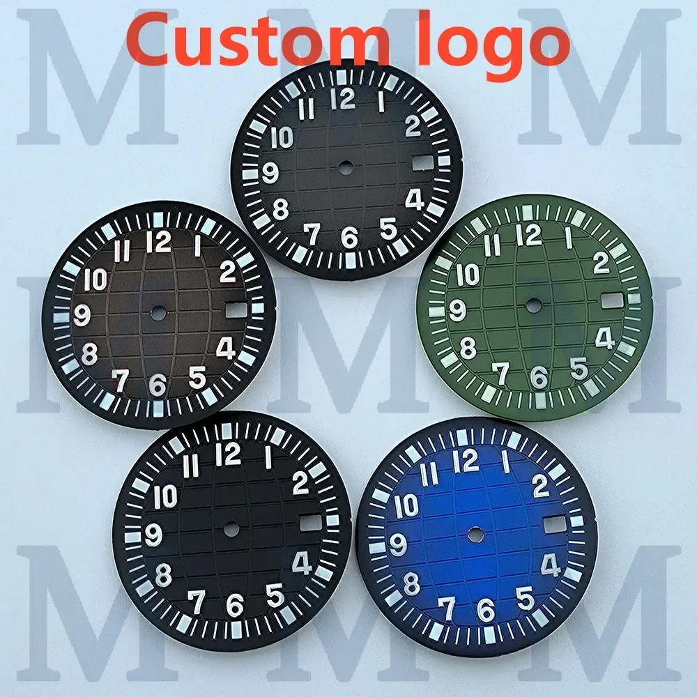 Стрелки циферблата NH35 32 мм иглы для часов зеленые светящиеся подходят AQUANAUT Nautilus