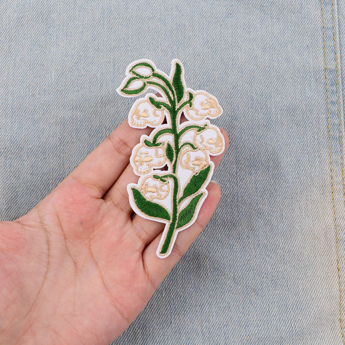 Патчи с вышивкой скелетом и цветами термоклейкие патчи для одежды в стиле панк