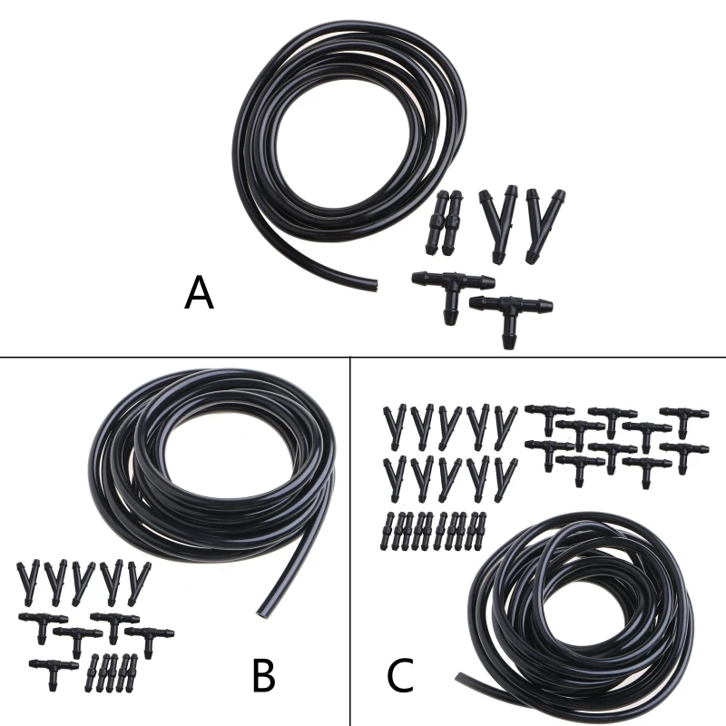 

Car Windshield Washer Hose Fluid Hose Tube Wiper Nozzle Connect Water Pump LX0E