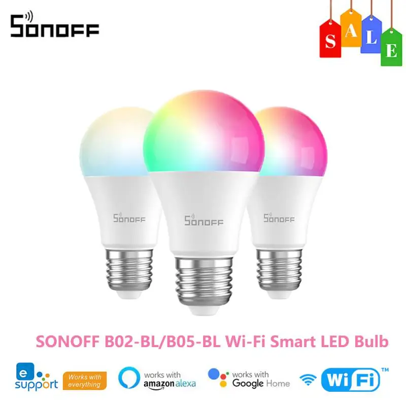 

Умная Светодиодная лампа SONOFF B05 с Wi-Fi и управлением через приложение Ewelink