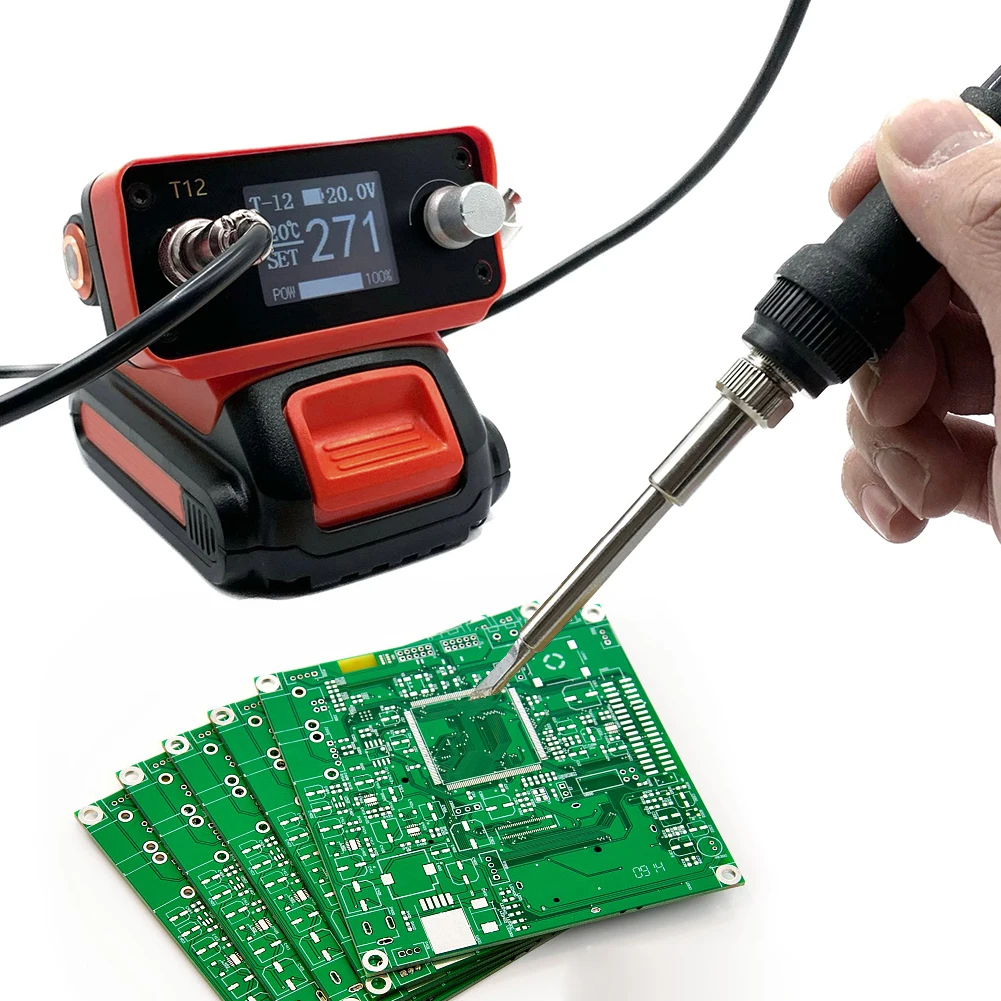 

Soldering Station Portable Solder Station Welding Iron Adjustable Temperature Digital Welding Station for 20V Max Li-ion Battery