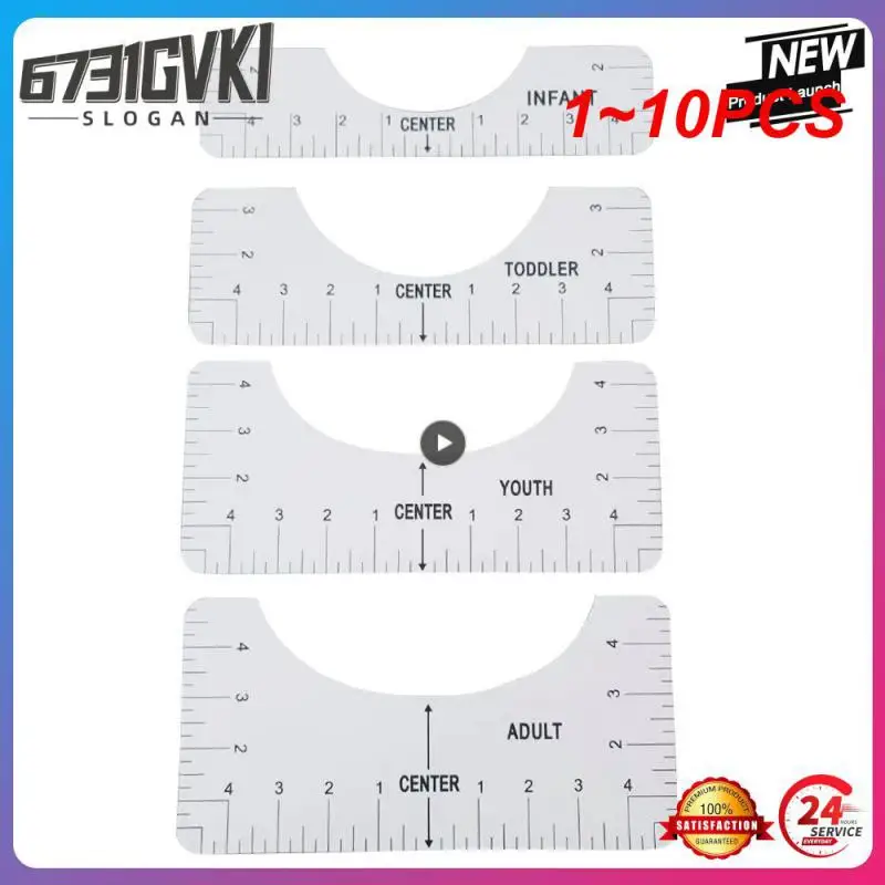 

1~10PCS T-Shirt Alignment Ruler For Guiding T-Shirt Design Fashion Rulers With Size Chart DIY Drawing Template Craft Tool