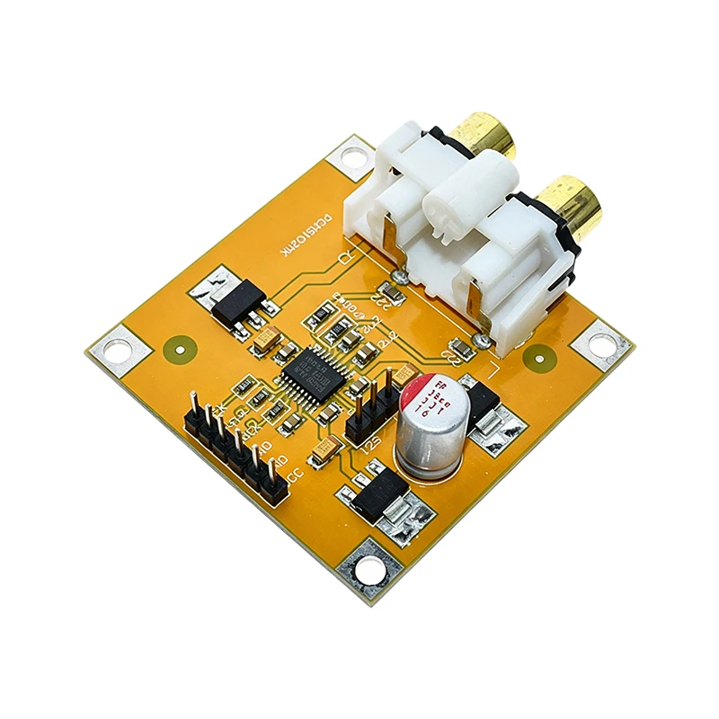 Фото Аудиодекодерная плата PCM5102 для Raspberry Pi, цифровой аудиомодуль I2S, 112 дБ SNR, вход DC 5-10 В, двойной аналоговый выход RCA №4