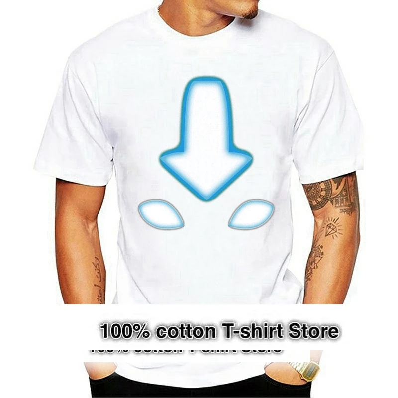 

Cartoon Avatar The Last Airbender Aang Q T Shirt Unisex Awesome Streetwear Tee Shirt S 6XL Fashion Camiseta