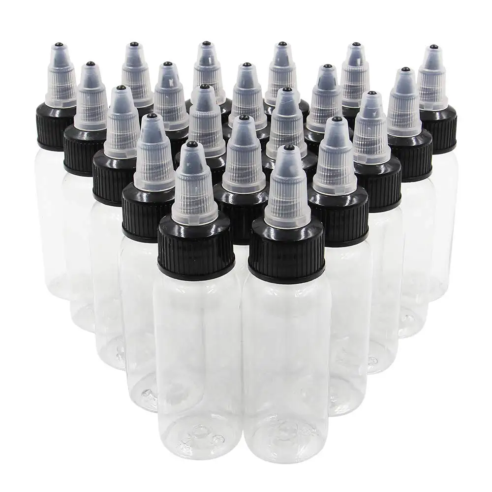 

Sdotter 10PCS 120ML/60ML/30ML/15ML Tattoo Empty Ink Bottle Plastic Twist Cap Tattoo Ink Pigment Clear Bottle Accessories Free Sh