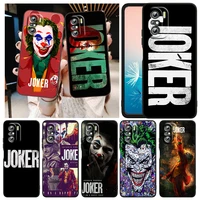 arthur movie joker clown for xiaomi redmi note 10s 10 k50 k40 gaming pro 10 9at 9a 9c 9t 8 7a 6a 5 4x black phone case