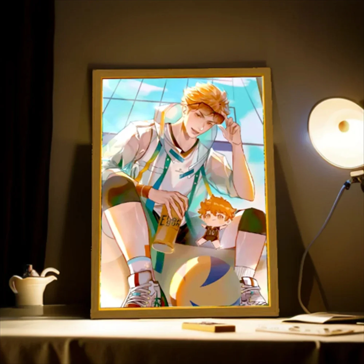Световая картина фоторамка аниме фигурки Хайкю!! Светодиодные ночники Shoyo Hinata