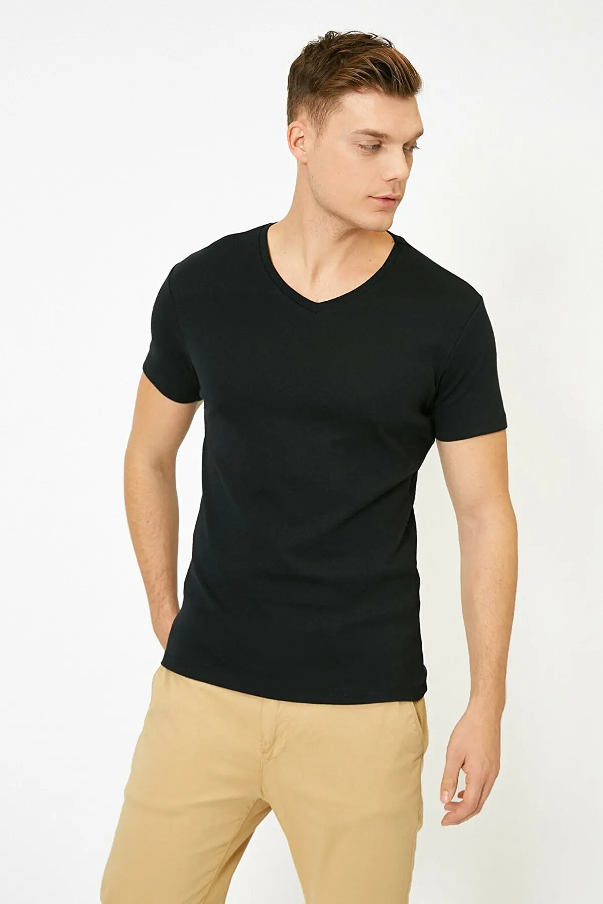 

Мужская черная футболка, Мужская футболка, модная мужская одежда на лето 33362752