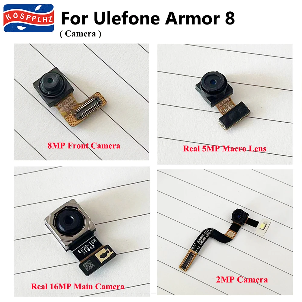 

For Ulefone Armor 8 8MP Front Camera Or 16MP Main Camera For Armor8 Real Camera / 5MP Macro Lens Camera / 2MP Camera