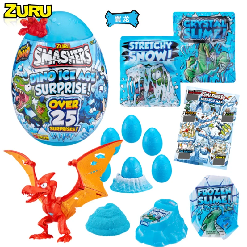 

Zuru Anime Smashers Dino Ice Age Surprise Eggs (with Over 25pcs) By - Raptor Pterodactyl Mammoth Rainbow Unicorn Gifts Toys